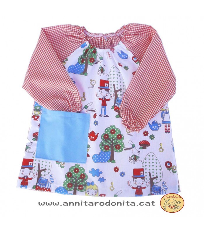 Bata amb goma. Personalitzada. Estampat Alícia
