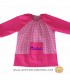 Bata fúcsia amb goma. Personalitzada amb el nom