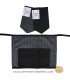 Davantal i mocador castanyer. Estampat negre