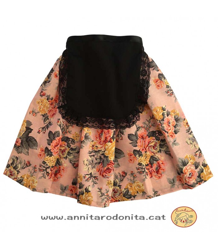 Vestit de pubilla. Faldilla lli-cotó rosa
