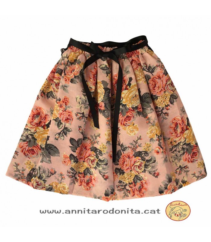 Vestit de pubilla. Faldilla lli-cotó rosa