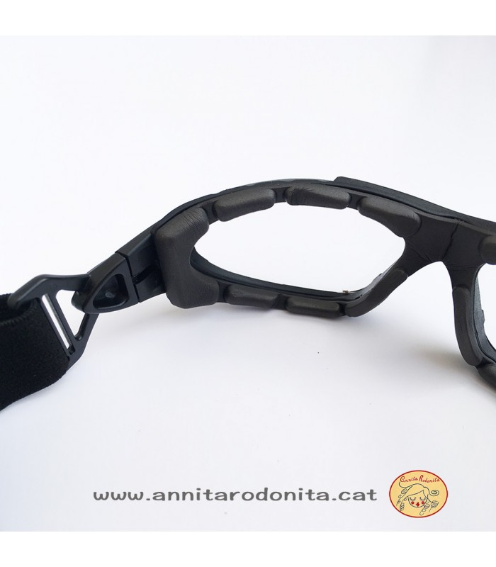 Ulleres de protecció per correfoc, amb goma i patilles intercanviables