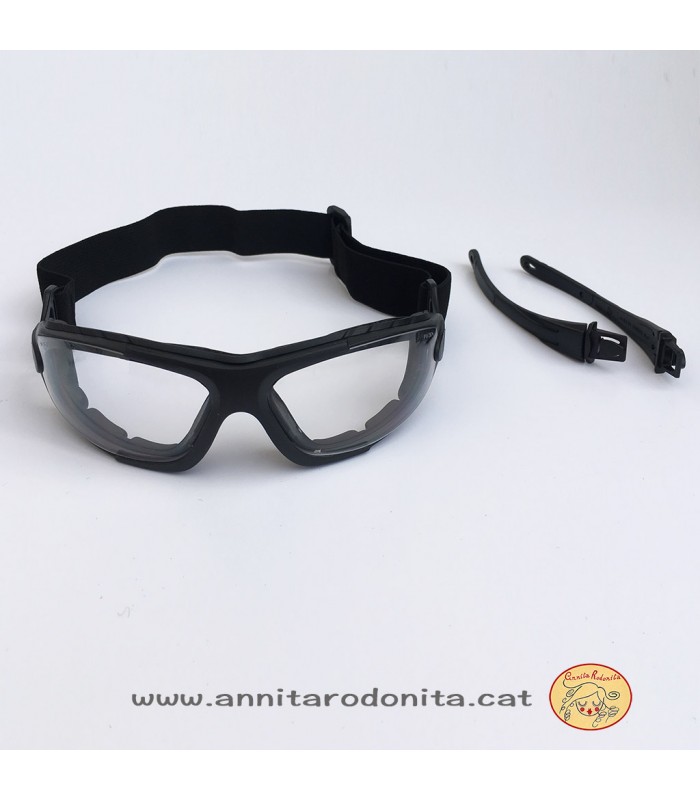 Ulleres de protecció per correfoc, amb goma i patilles intercanviables