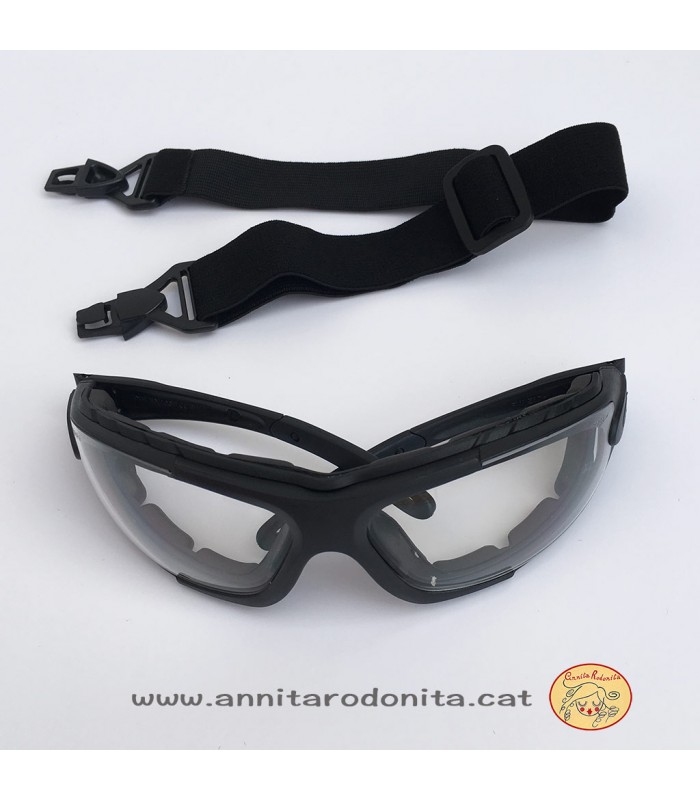 Ulleres de protecció per correfoc, amb goma i patilles intercanviables