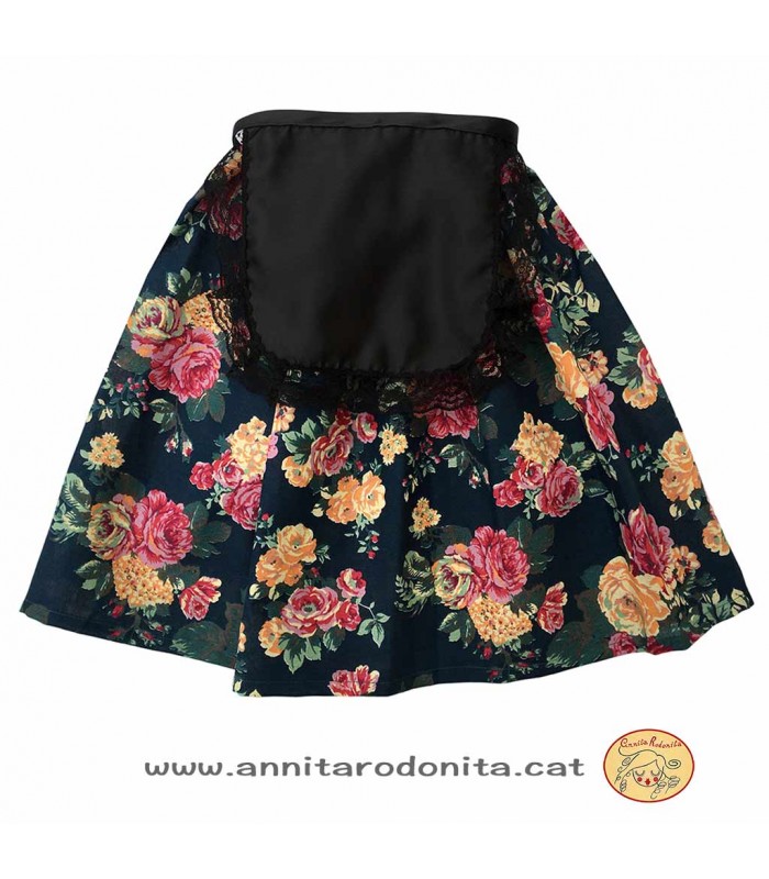 Vestit de pubilla. Faldilla lli-cotó blau