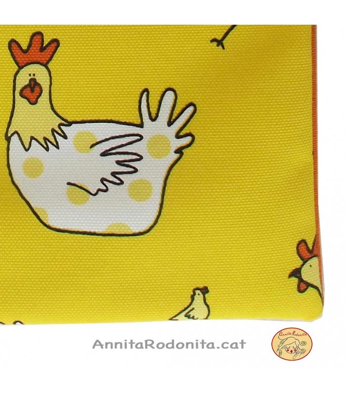 Bosseta esmorzar. Estampat gallinetes