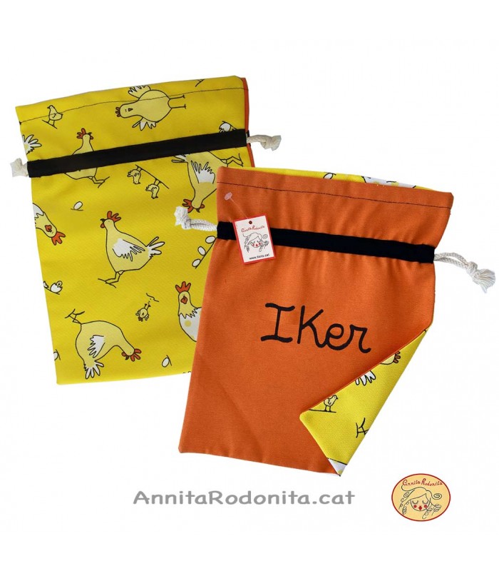 Bosseta esmorzar. Estampat gallinetes