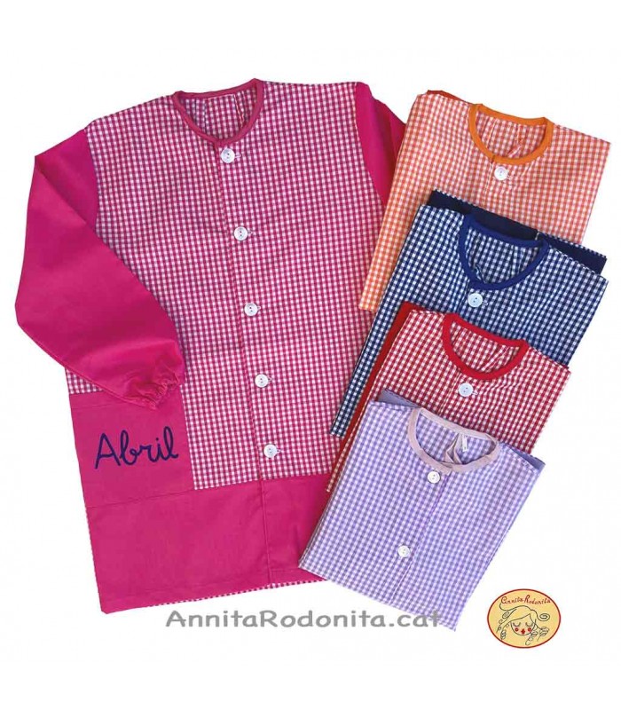 Bata amb botons, personalitzada amb el nom