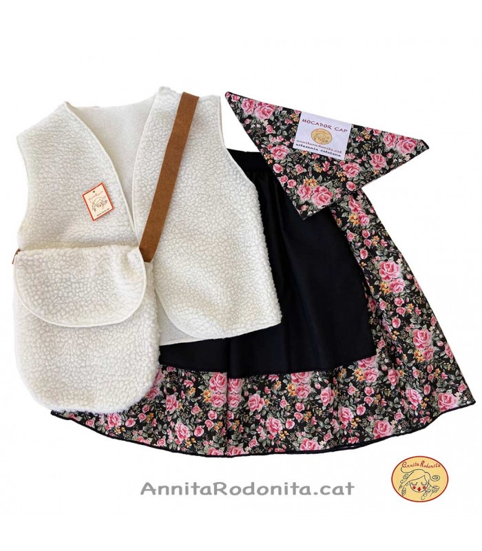 Disfressa de pastora amb mocador estampat
