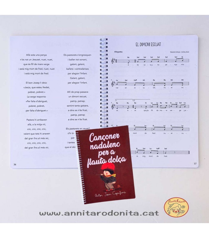 Cançoner nadalenc amb partitures per a flauta dolça