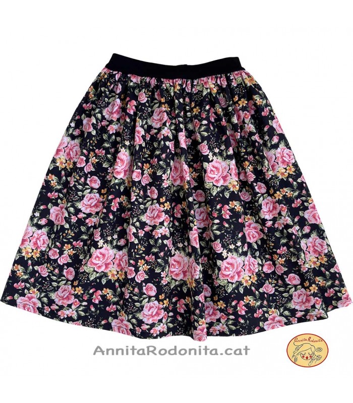 Faldilla estampat de flors per nena