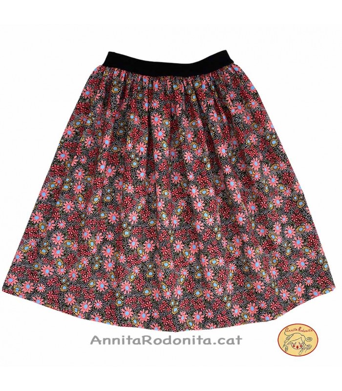 Faldilla estampat de flors per nena