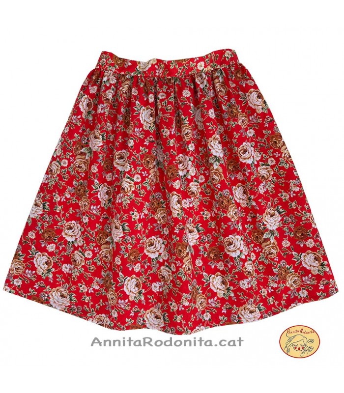 Faldilla estampat de flors per nena