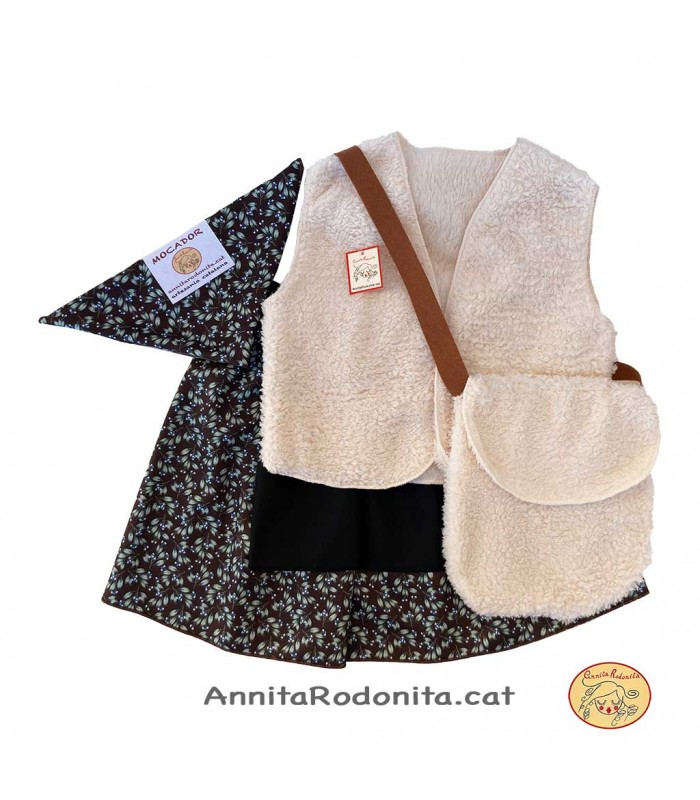 Disfressa de pastora amb mocador estampat