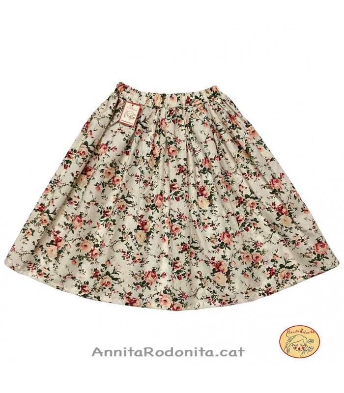 Faldilla estampat de flors per nena