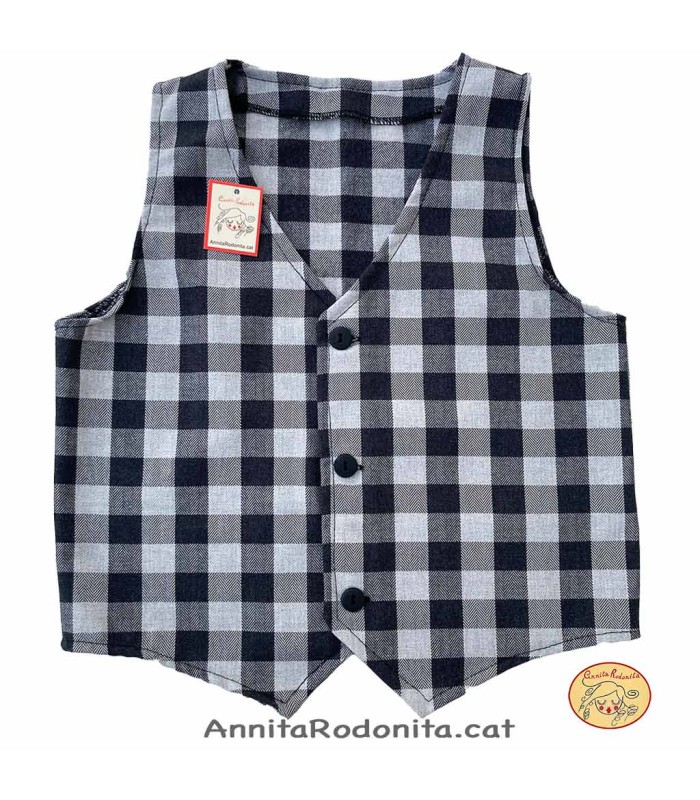 Armilla de quadres gris