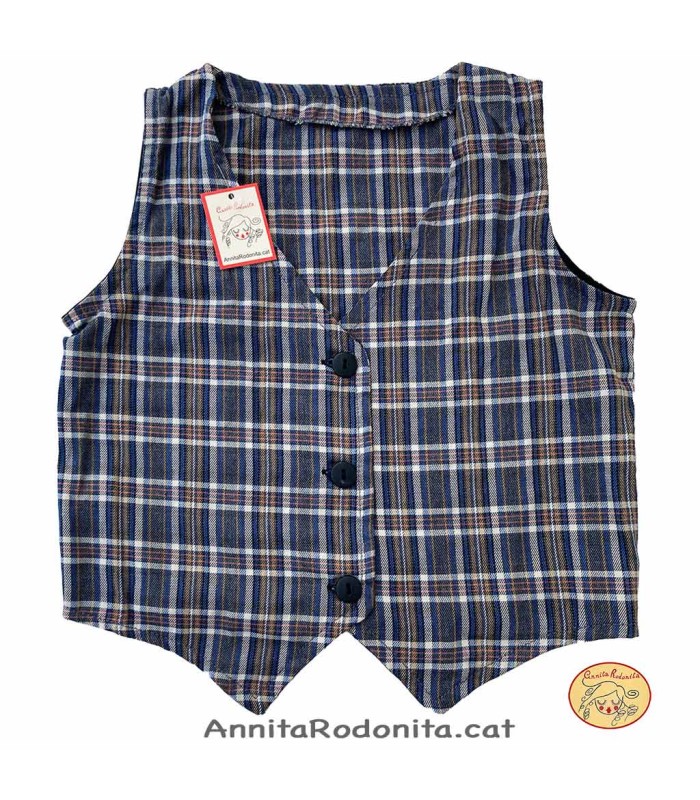 Armilla de quadres blava