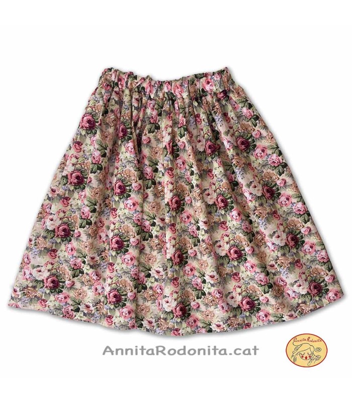 Faldilla estampat de flors per nena