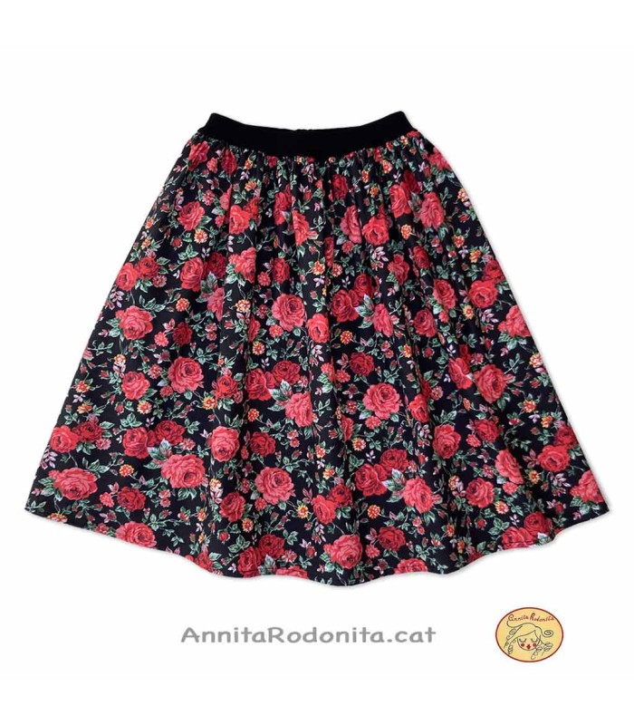 Faldilla estampat de flors per nena