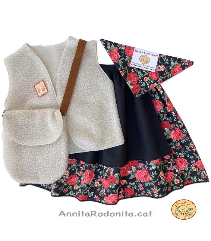 Disfressa de pastora amb mocador estampat