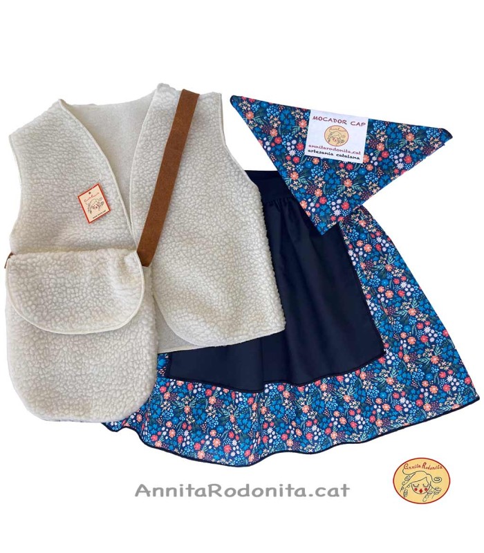 Disfressa de pastora amb mocador estampat