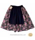 Faldilla estampat rosa amb davantal negre