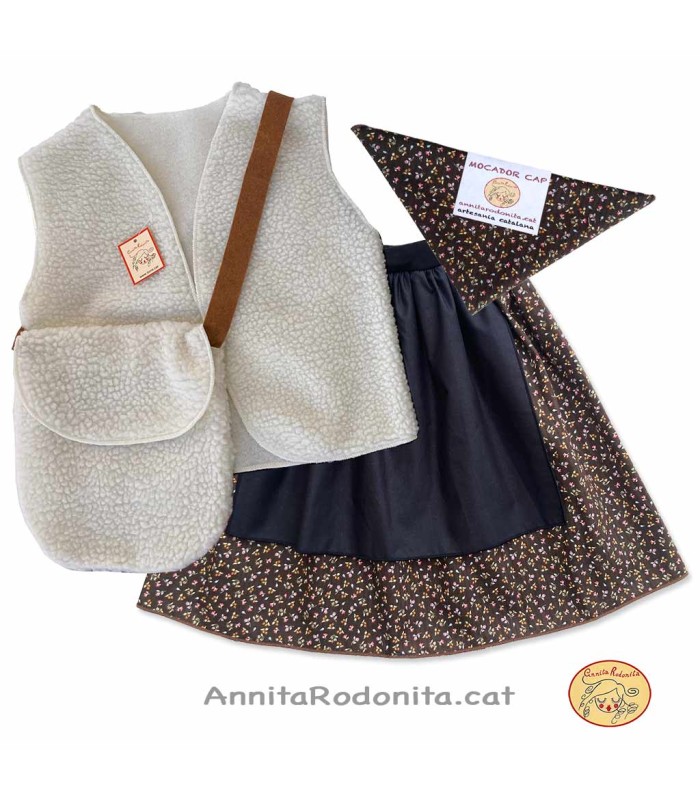 Disfressa de pastora amb mocador estampat