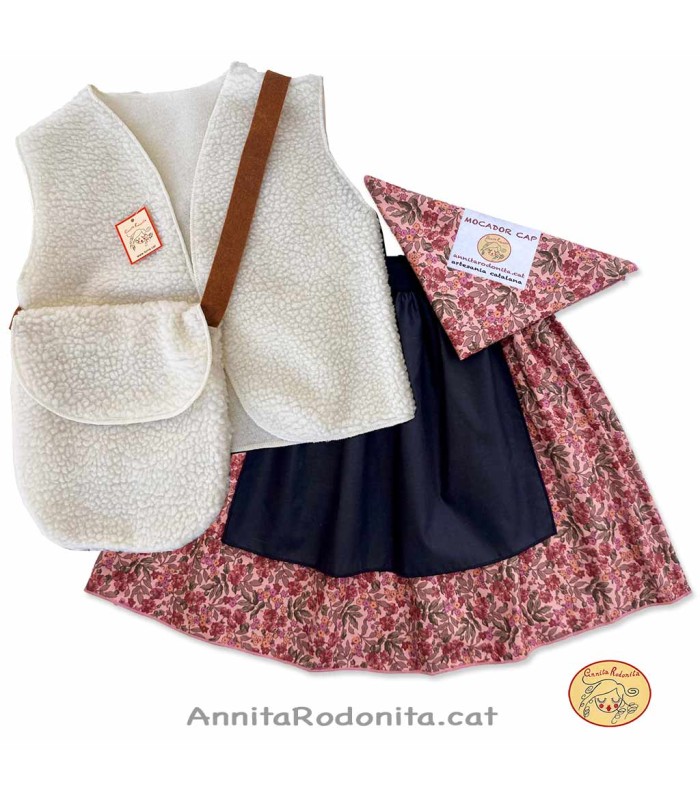 Disfressa de pastora amb mocador estampat