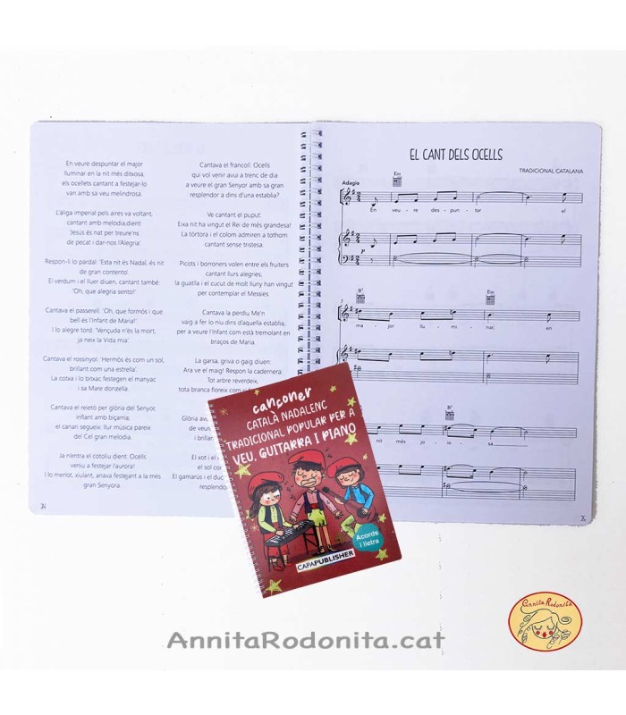 Cançoner nadalenc amb partitures per veu, guitarra i piano