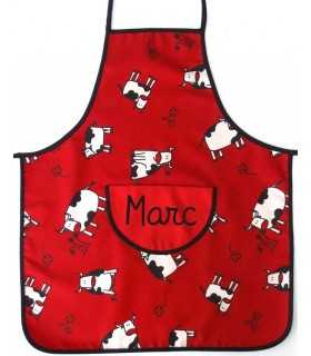 Davantal personalitzat. Estampat vaques