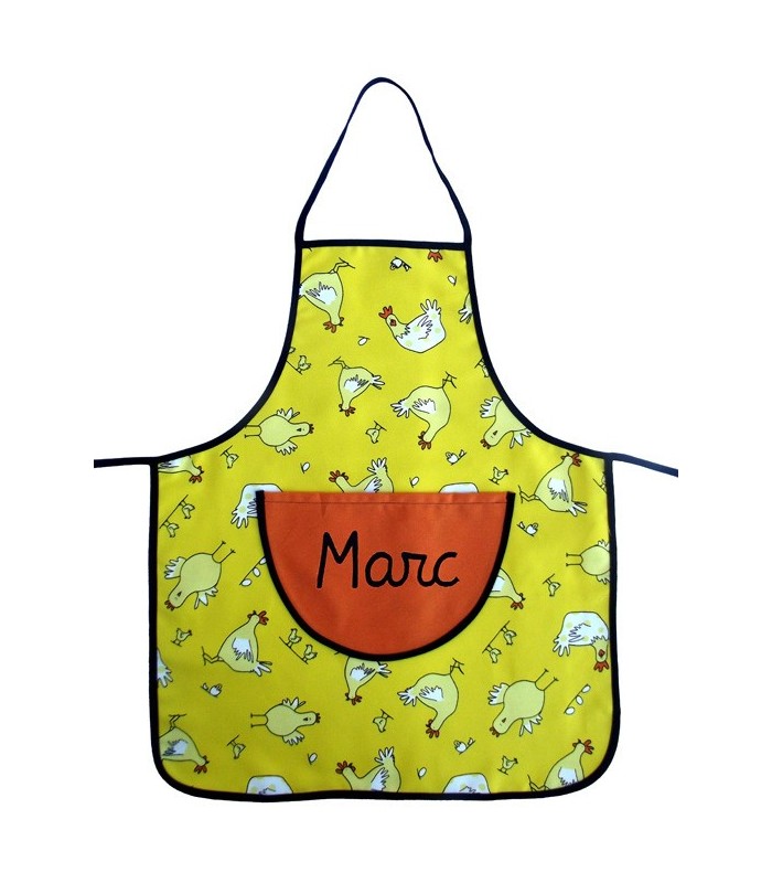 Davantal personalitzat. Estampat gallinetes
