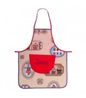 Davantal personalitzat. Estampat cupcakes