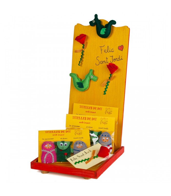 Titelles de dit amb imant. Sant Jordi, el Drac i la Princesa