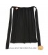 Davantal frunzit negre per dona