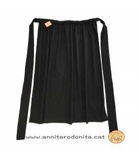 Davantal frunzit negre per dona